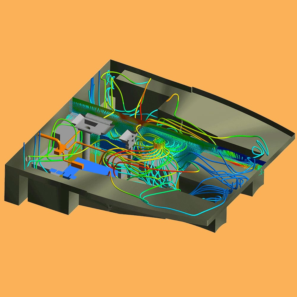 active ventilation design with CFD of an engine room of an inland vessel