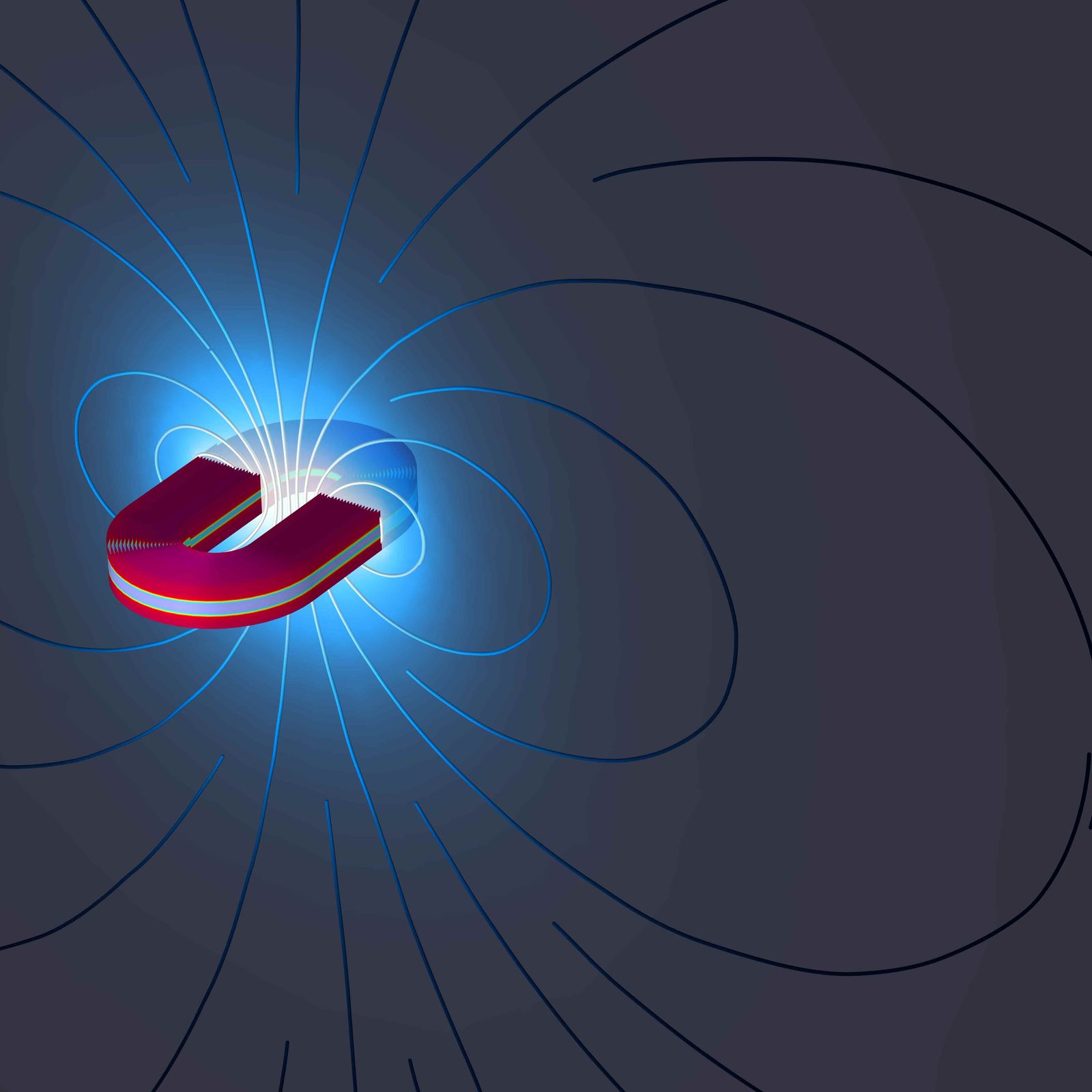 superconducting coil racetrack with field lines