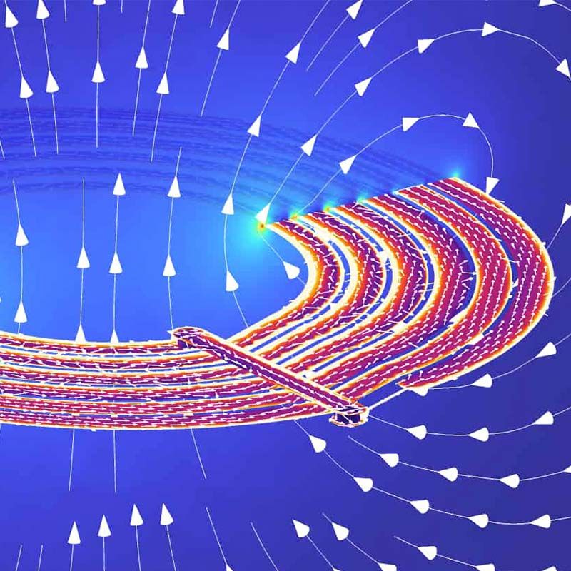 electromagnetic FEM simulation using comsol of a wirelessly charged coil