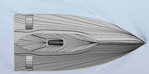 cfd-analyse van een boot op het water