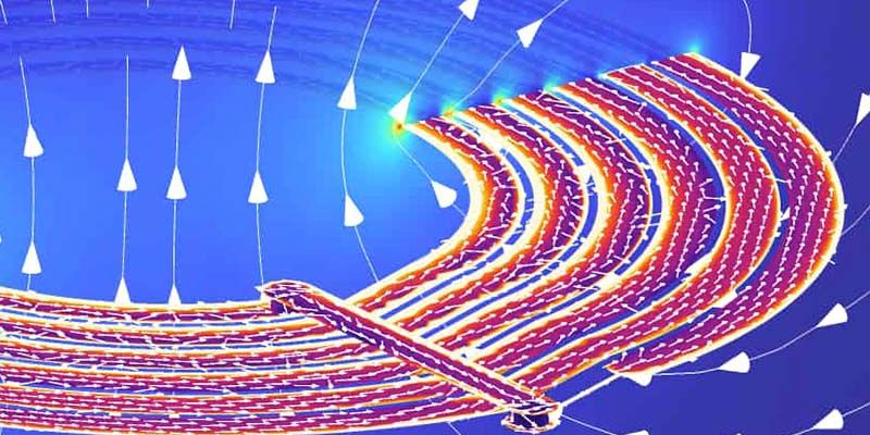 electromagnetic FEM simulation using comsol of a wirelessly charged coil