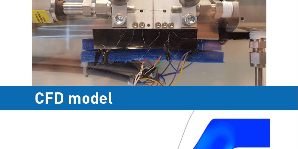 test setup and CFD results of helium flow cooling concept