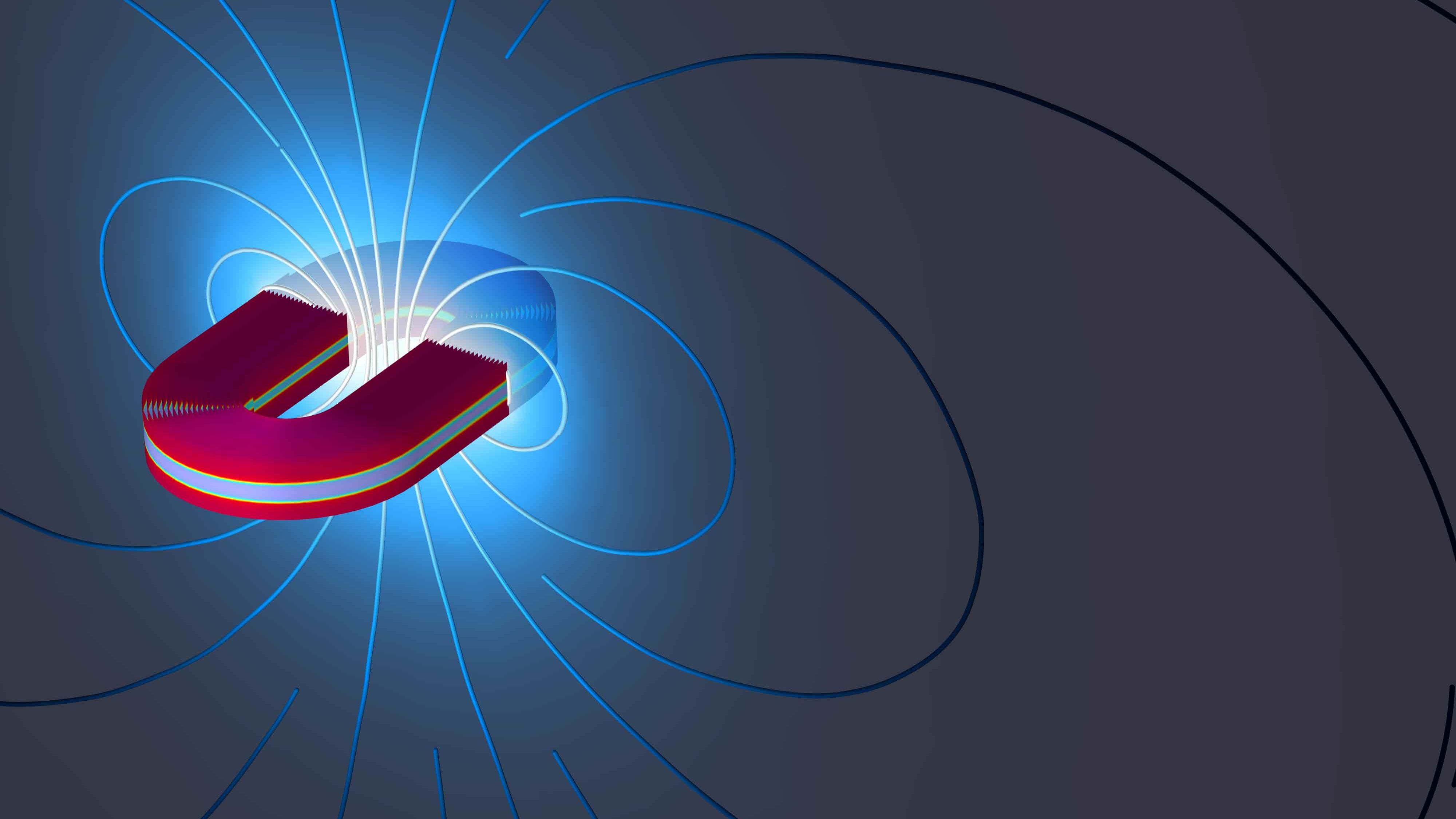 superconducting coil racetrack with field lines