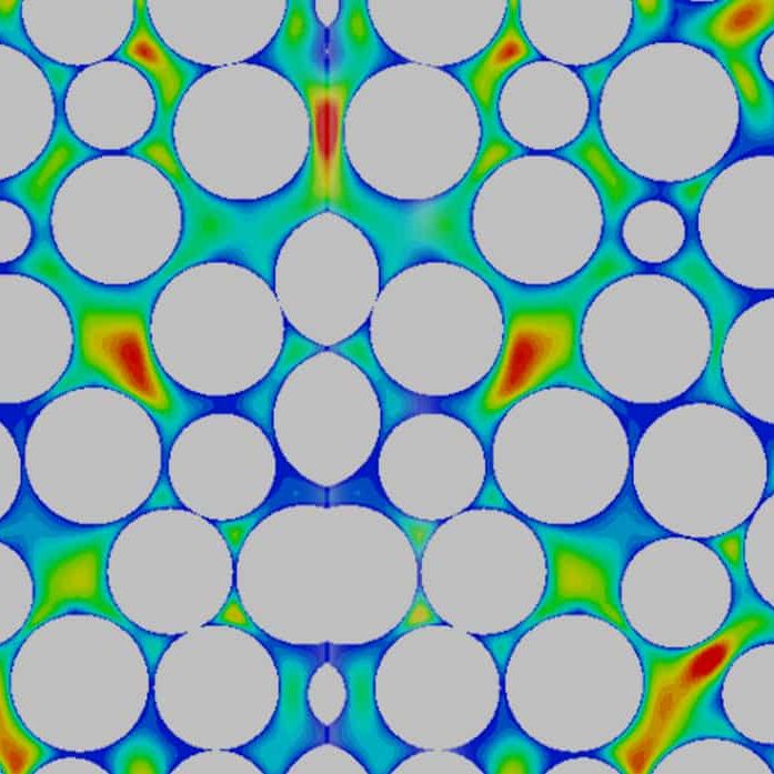 CFD van stroming door poreuze 2D-geometrie met behulp van ansys