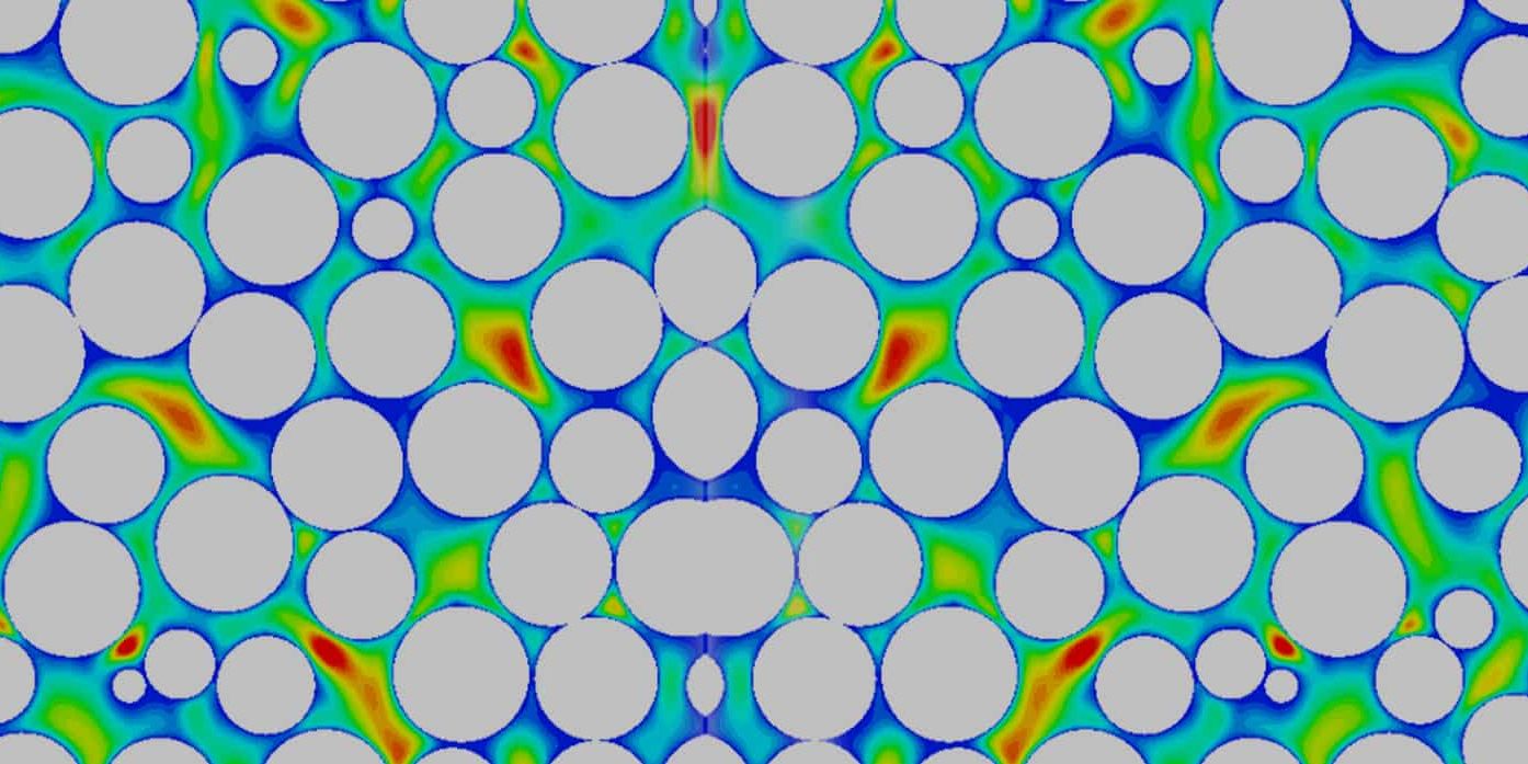 CFD des Flusses durch poröse 2D-Geometrie mit Ansys