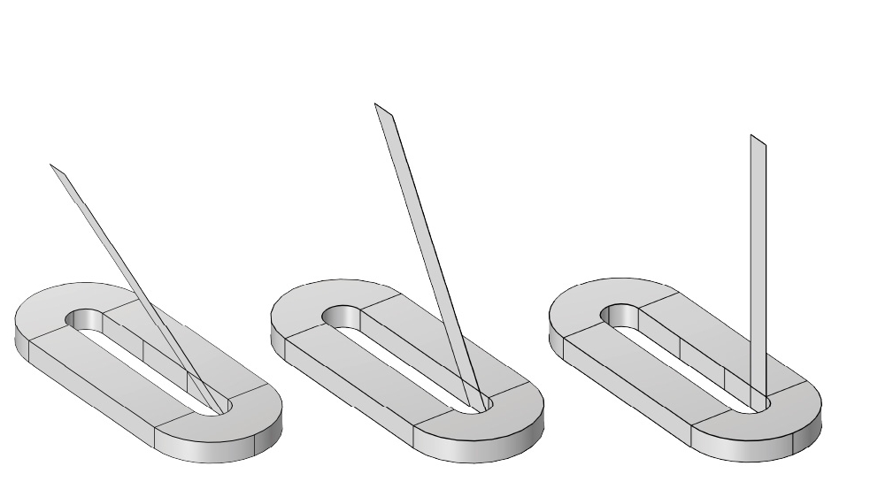 geometrie supergeleidende spoel met aanvoerkabel