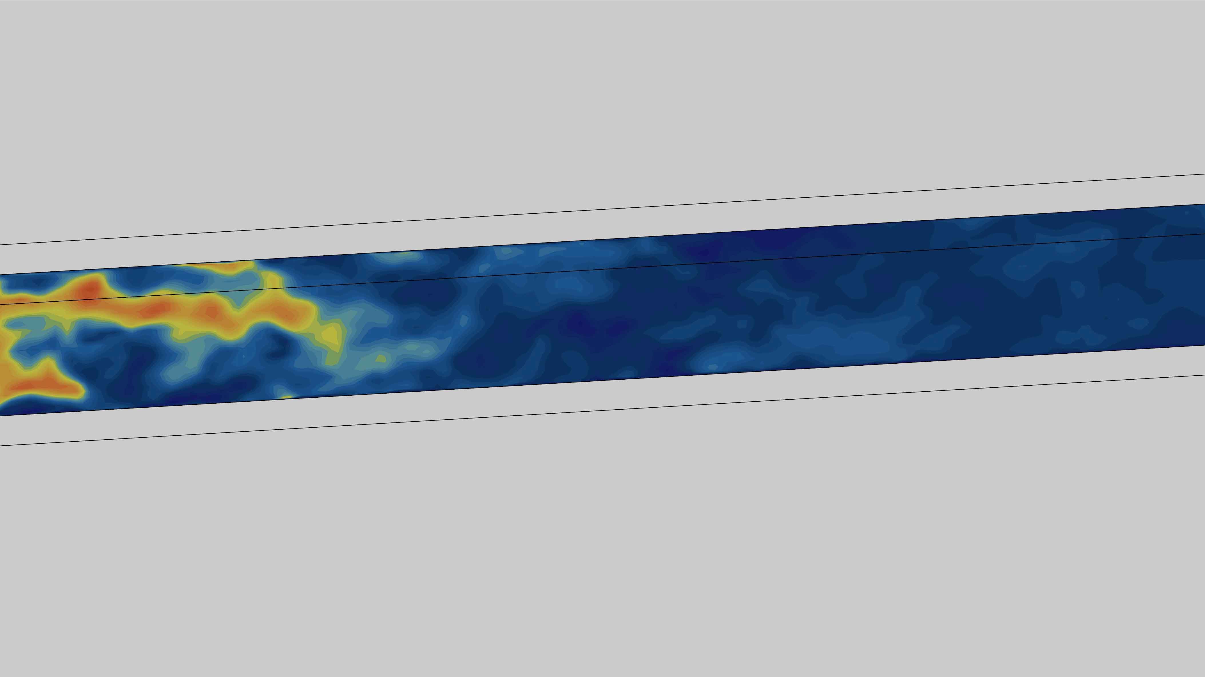 stroming door een luchtkoker CFD simulatie