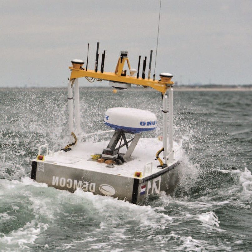 Demcon unmanned systems vessel on the water