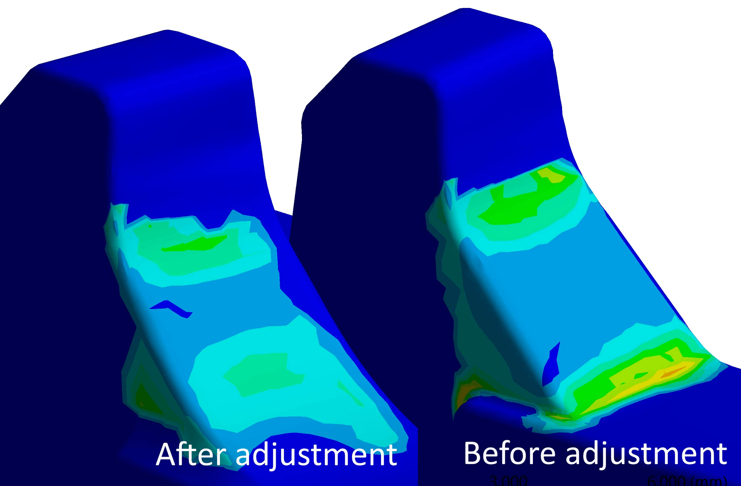 Stress comparison between original and optimized door lock design under operational load
