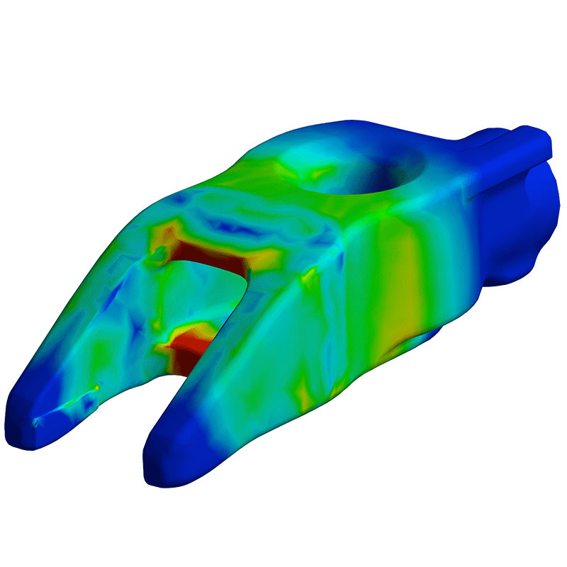 FEM-analyse van een buiggereedschap voor uiterst nauwkeurige uitlijning met behulp van ansys
