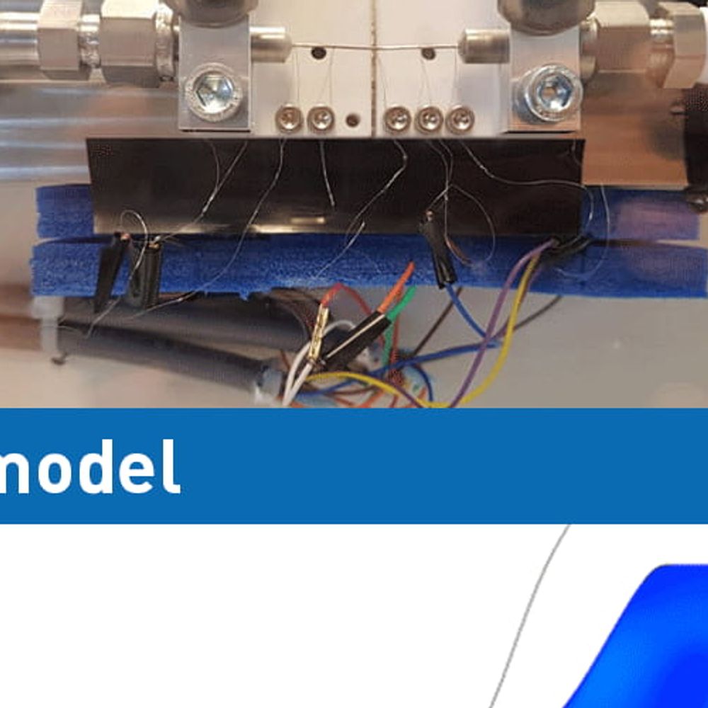 test setup and CFD results of helium flow cooling concept