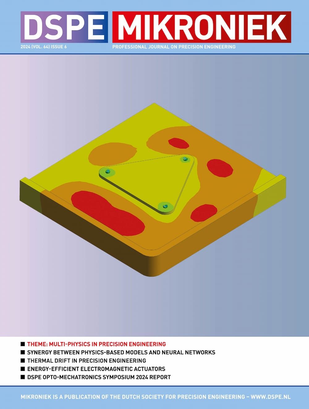 cover mikroniek 2024 6 - non-uniform temperature distribution in the short stroke of a wafer stage